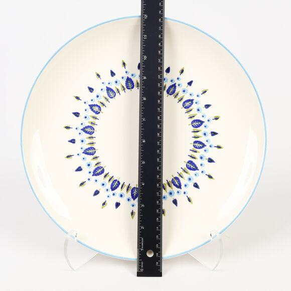 Marcrest Swiss Alpine Chalet Ceramic 11-1/2" Serving Platter USA 1960s MCM NOS - Picture 3 of 7